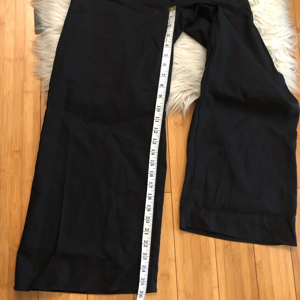 Leith Linen Blend Cut Out Tie Back Wide Leg Sleeveless Black Jumpsuit size S